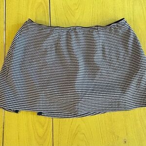 vintage skirt check gingham print with shorts underneath